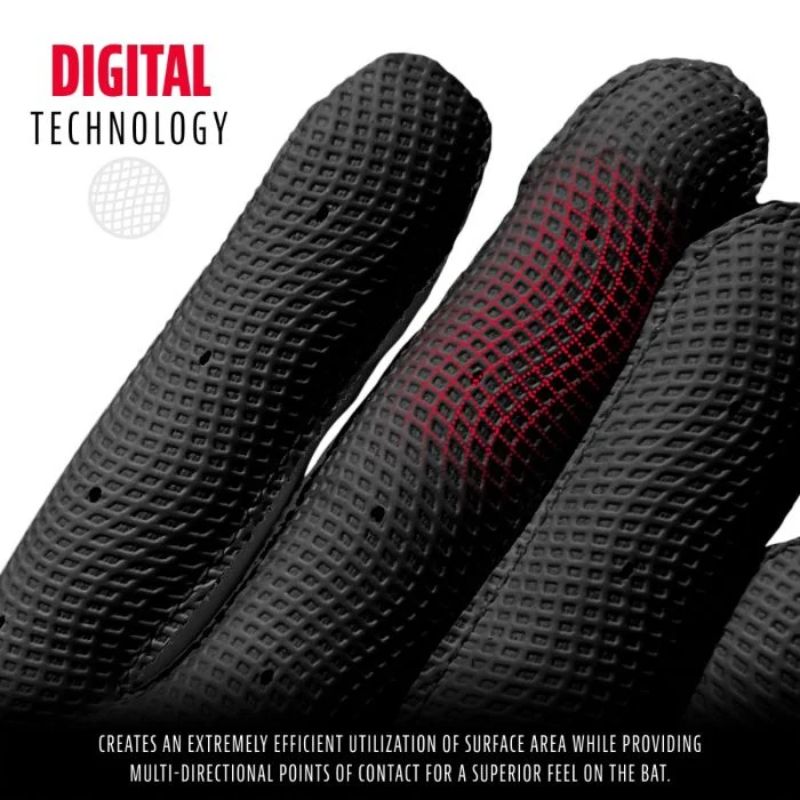 Batting Gloves Franklin 2nd Skinz Drip Youth Black/Gold