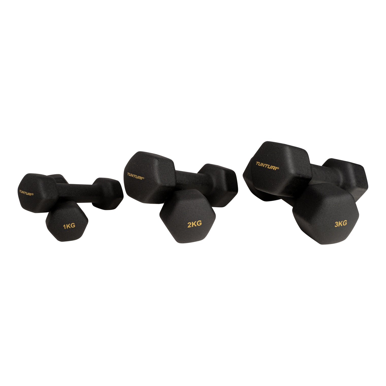 Tunturi Centuri Neopreen Dumbellset 3Prs+Stand