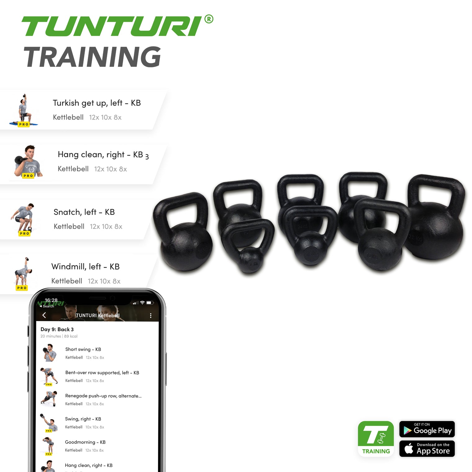 Tunturi Kettlebell Black 8kg