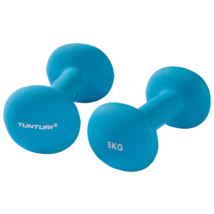 Tunturi Neopreen Dumbbells 5,0kg, Blue, Pair