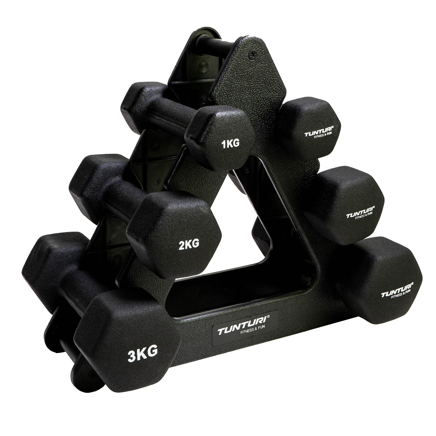 Tunturi Neoprene Dumbellset 3Prs+Stand