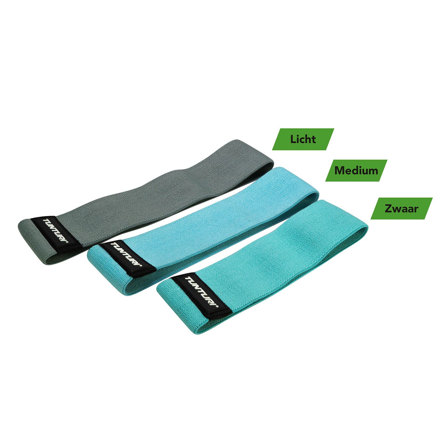 Tunturi Textile Resistance Booty Band Set, 3 Pieces