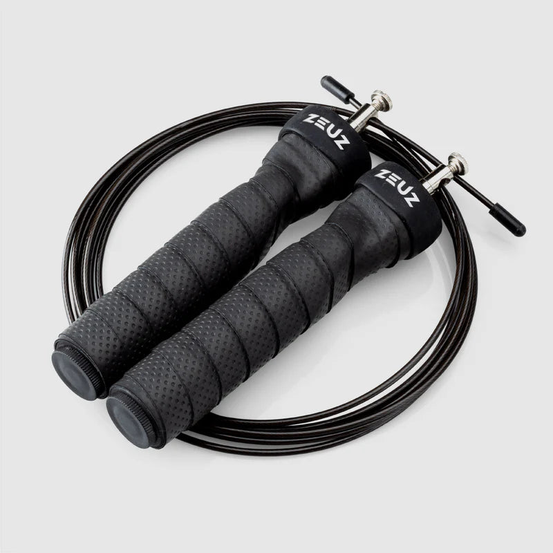 ZEUZ Fitness springtouw SR3 zwart