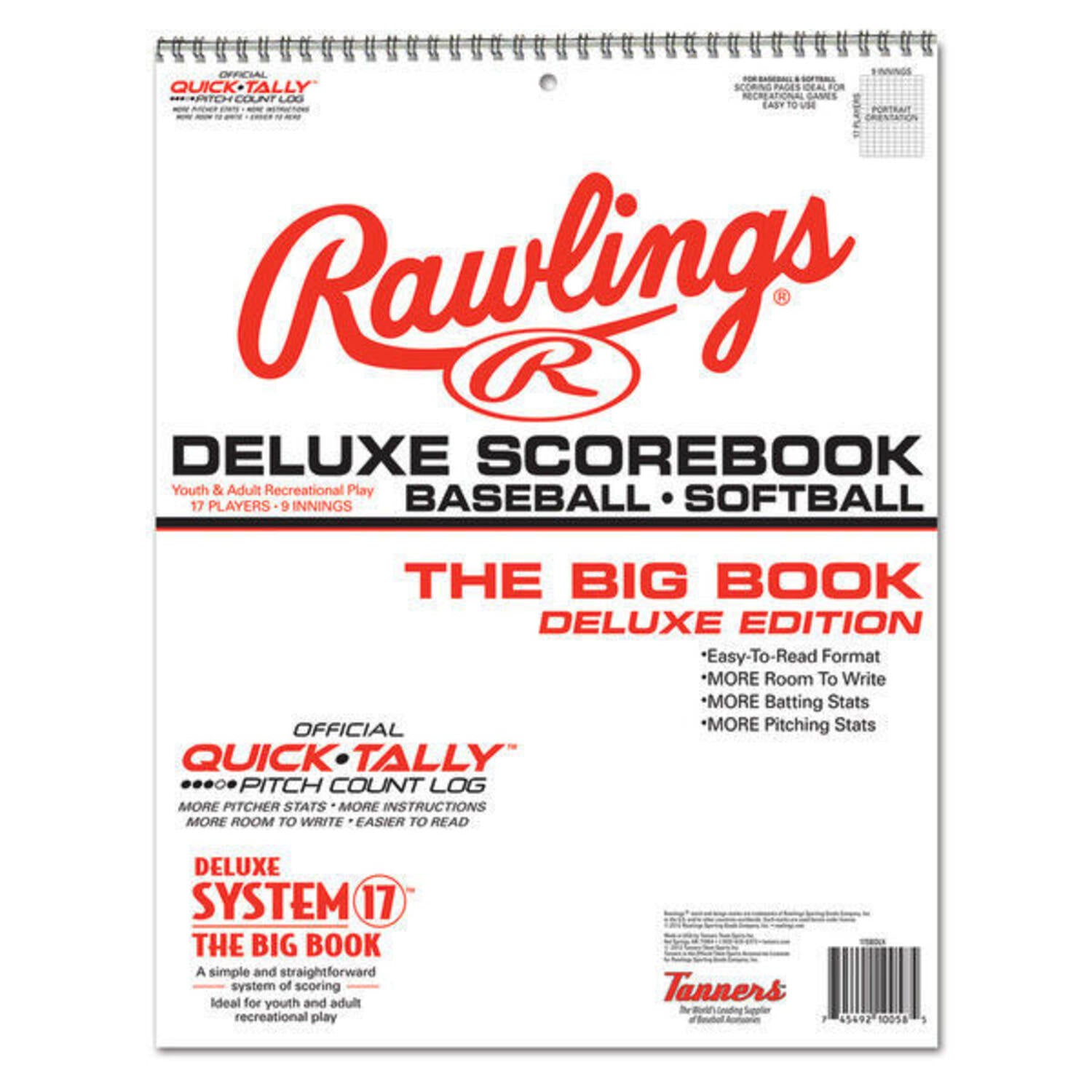 Rawlings Deluxe System-17 Baseball Scorebook