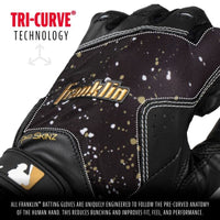 Batting Gloves Franklin 2nd Skinz Drip Youth Black/Gold