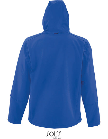 Softshell met vaste kap model man
