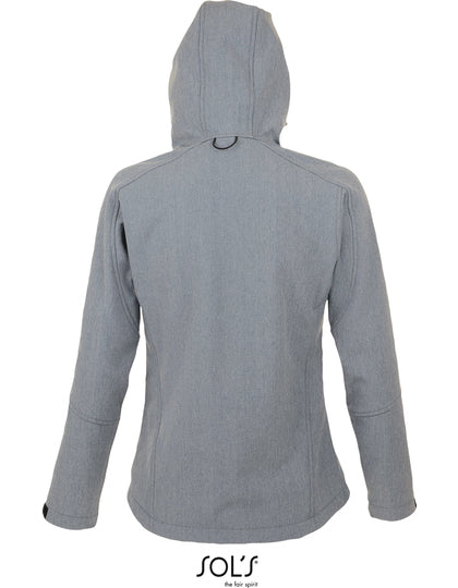 Softshell met vaste kap model vrouw