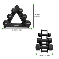 Tunturi Neoprene Dumbellset 3Prs+Stand