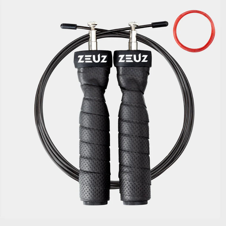 ZEUZ Fitness springtouw SR3 zwart